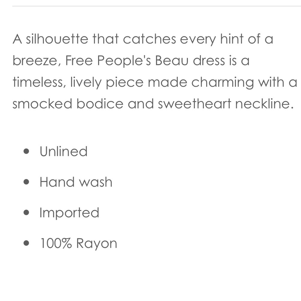 NWOT Free People Beau Smocked Printed Slip - Picture 10 of 11